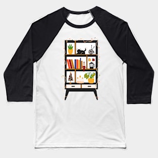 Mid Century Modern Christmas Baseball T-Shirt